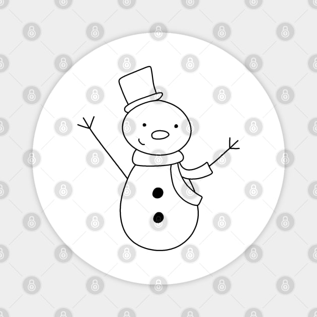 Snowman Drawing Magnet by valentinahramov